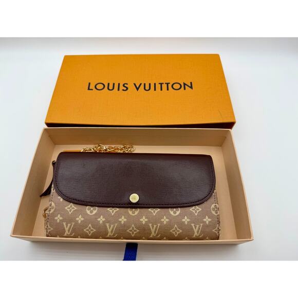 LOUIS VUITTON LV Monogram Mini Lin Portefeuille Sarah Long Chain Wallet | COA - Picture 4 of 15